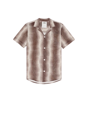 OAS Merlot Echo Cuba Net Shirt in Red. Size M. Also in S.