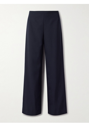 The Row - Roger Wool-gabardine Wide-leg Pants - Blue - US0,US2,US4,US6,US8,US10,US12