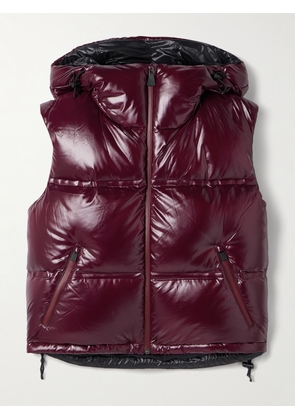 Aztech Mountain - Snowbird Hooded Quilted Down Ski Vest - Burgundy - IT38,IT40,IT42,IT44,IT46,IT48