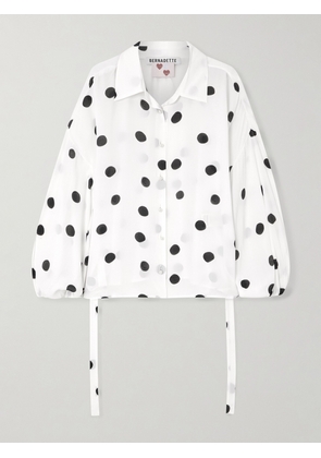 BERNADETTE - Maxine Polka-dot Crepe De Chine Shirt - White - FR 34,FR 36,FR 38,FR 40,FR 42,FR 44