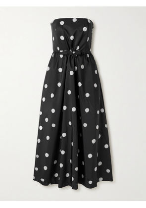 BERNADETTE - Bodette Strapless Bow-detailed Polka-dot Taffeta Gown - White - FR 32,FR 34,FR 36,FR 38,FR 40,FR 42,FR 44,FR 46