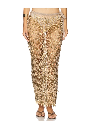 My Beachy Side Adora Hand Crochet Beaded Convertible Skirt/Dress in Metallic Bronze. Size L. Also in M, S.
