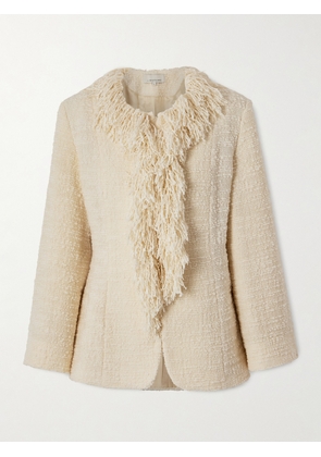 LIBEROWE - Trader Fringed Wool-blend Bouclé-tweed Jacket - Cream - x small,small,medium,large,x large