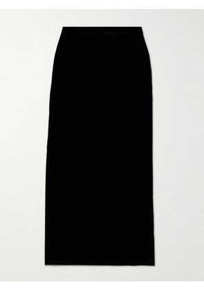 VIOLANTE NESSI - Velvet Maxi Skirt - Black - IT38,IT40,IT42,IT44,IT46