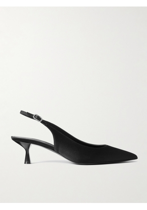 Stella McCartney - Satin Slingback Pumps - Black - IT36,IT36.5,IT37,IT37.5,IT38,IT38.5,IT39,IT39.5,IT40,IT40.5,IT41
