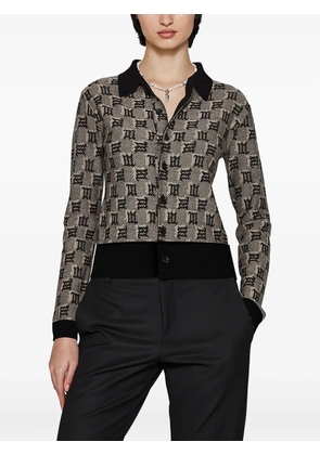 MISBHV monogram-pattern cardigan - Black
