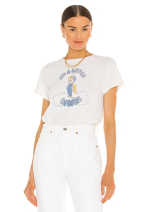 RE/DONE x Hanes Classic Tee Little Angel in White. Size L. Also in S, XS.
