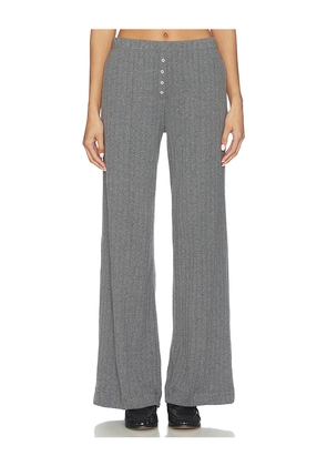 LESET Pointelle Boxer Pant in Grey. Size L. Also in M, S, XL, XS.