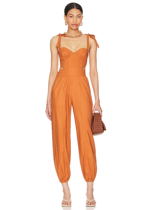 Tularosa Kylo Jumpsuit in Orange. Size XS. Also in XXS.