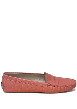 Tod's Gommini croc-effect loafers - Pink