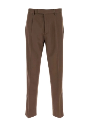 Zegna cotton-blend tailored trousers - Brown
