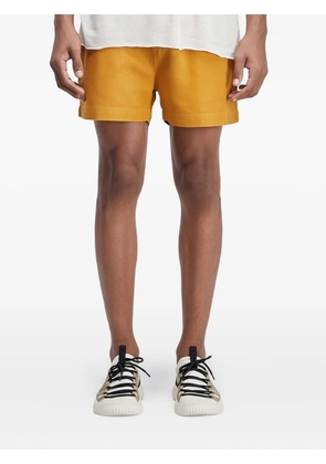 Osklen linen pleats short - Yellow