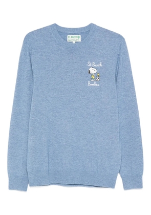 MC2 Saint Barth x Peanuts embroidered heron light embry sweater - Blue