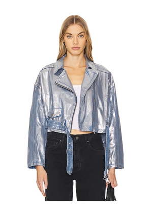 superdown Hensely Jacket in Metallic Silver, grey. Size S. Also in XS.