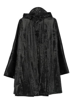 Rains hooded buttoned coat - Black