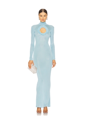self-portrait x Christopher Kane Knit Cut Out Maxi Dress in Blue. Size M. Also in L.