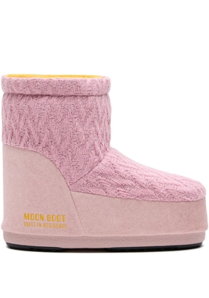 Moon Boot x Guest In Residence knitted no-lace ankle boots - Pink