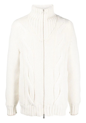 Brunello Cucinelli cashmere cable-knit cardigan - White