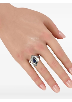 LB Exclusive platinum diamond sapphire ring - Silver