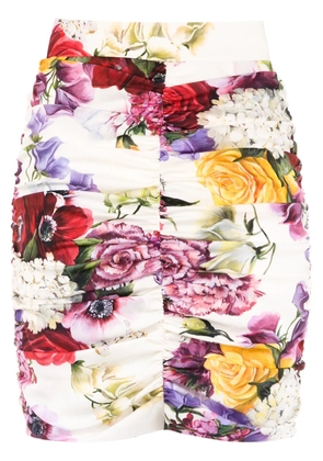 Dolce & Gabbana floral print mini skirt - Multicolour