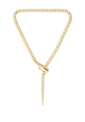 petit moments Snake Chain Necklace in Metallic Gold.