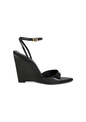 Schutz Elodie Wedge Sandal in Black. Size 10. Also in 6, 6.5, 7, 7.5, 8, 8.5, 9, 9.5.