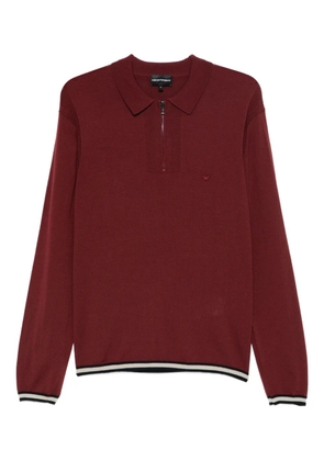 Emporio Armani zip-collar polo shirt - Red