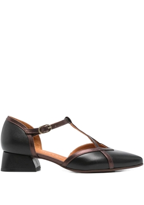Chie Mihara 35mm leather t-bar pumps - Black