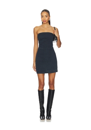 SNDYS Nomi Denim Mini Dress in Blue. Size L. Also in M, S, XL, XS, XXL, XXS.