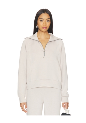 SPANX Airessentials Half Zip in Light Grey. Size L. Also in M, S, XL, XS.