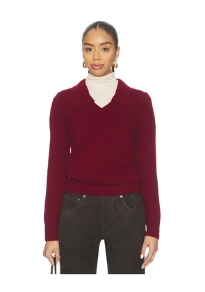 Tanner Fletcher Martin Removable Collar Sweater in Burgundy. Size 0/XS. Also in 1/S, 2/M, 3/L.