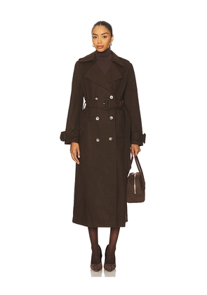 SAU LEE Nevada Trench Coat in Brown. Size 4. Also in 6.