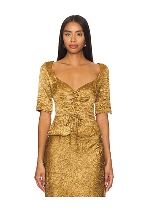 Usisi Sister Lena Top in Metallic Gold. Size M. Also in XS.