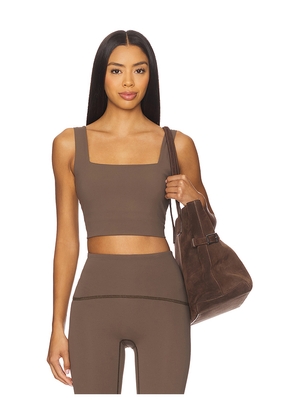SPANX Square Neck Shelf Tank in Brown. Size M. Also in S, XL, XS.