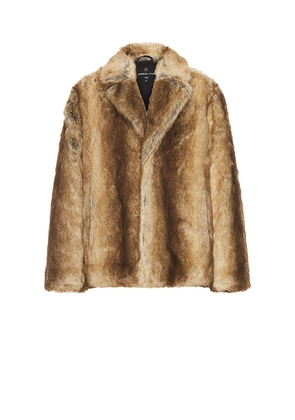 Unreal Fur Lupin Blazer in Brown. Size L. Also in M, S, XL/1X.