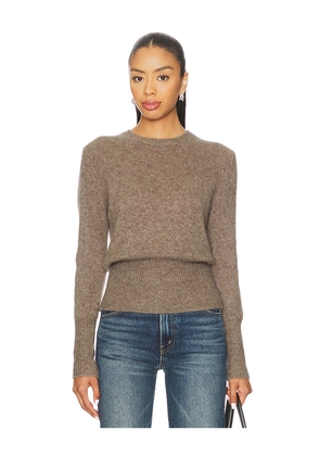 W. Cashmere Laurel Cinched Waist Sweater in Brown. Size M. Also in XL, XS.