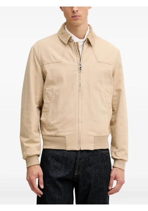 Benetton corduroy-collar jacket - Neutrals
