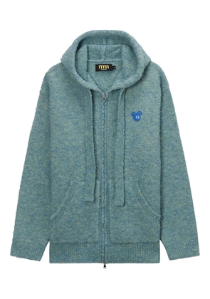 Mini Cream zip-fastening hoodie - Blue