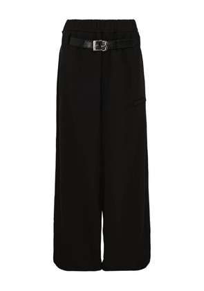 BONBOM detachable logo-belt trousers - Black