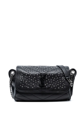 Saint Laurent Pre-Owned 2019 Studded Calfskin Stardust Monogram Niki Body Bag belt bag - Black