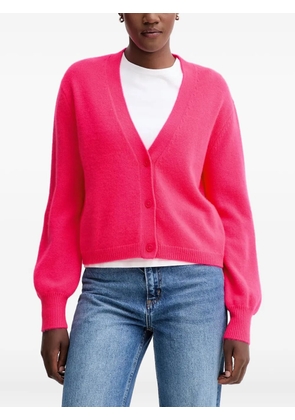 FROM FUTURE button v-neck cardigan - Pink