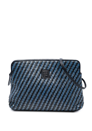 Fendi Pre-Owned 20th Century Woven Leather FF crossbody bag - Black