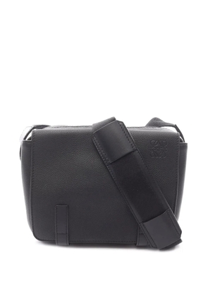 Loewe Pre-Owned 2010-2025 XS Grained Calfskin Military Messenger Bag shoulder bag - Black