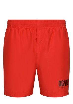 Dolce & Gabbana DGVIB3 logo-print swim shorts - Red