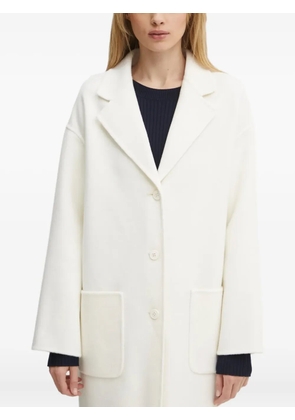 FROM FUTURE button wool coat - White