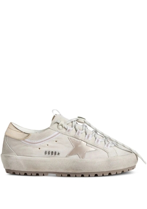 Golden Goose Super-Star Ski in light gray nylon with metallic leather - Grey