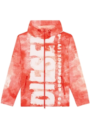 Diesel J-Warrett watercolour-effect jacket - Red