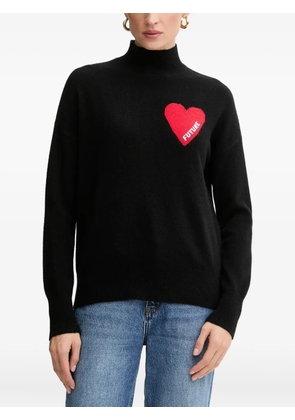 FROM FUTURE heart-motif roll-neck sweater - Black