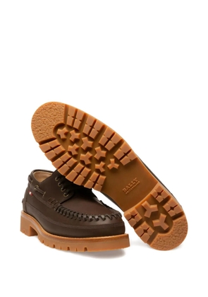 Bally lace-up leather derby shoes - Brown