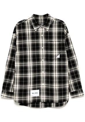 izzue checked shirt - Black